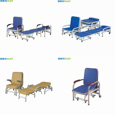 Foldable Powder-coated Attendant Waiting Chair