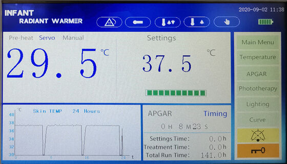 Hospital Infant Radiant Warmer LED Touch Screen Newborn Baby Warmer with X-ray Tray, APGAR Timer