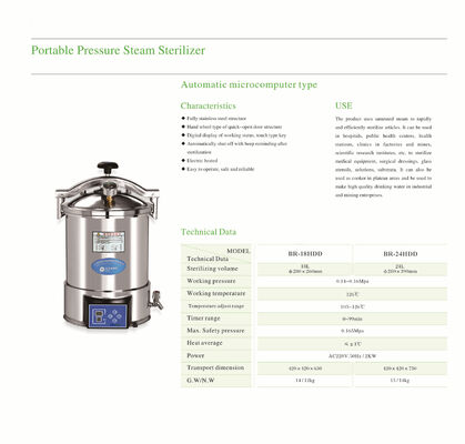 Hospital Dental Clinic School Use Medical Autocalve High Pressure Steam Sterilizer