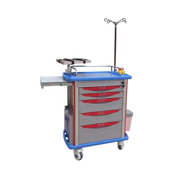 BR-ET001 ABS Mobile Hospital Medical Trolley Cart Crash Cart Trolley Medical Emergency Trolley Prices